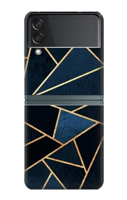 S3479 ネイビーブルーグラフィックアート Navy Blue Graphic Art Samsung Galaxy Z Flip 3 5G バックケース、フリップケース・カバー