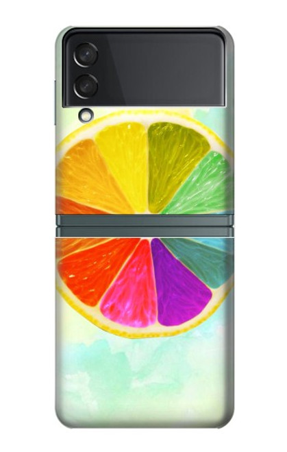 S3493 カラフルなレモン Colorful Lemon Samsung Galaxy Z Flip 3 5G バックケース、フリップケース・カバー