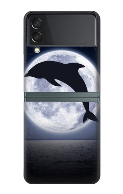 S3510 ドルフィン Dolphin Moon Night Samsung Galaxy Z Flip 3 5G バックケース、フリップケース・カバー