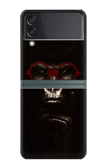 S3529 思考ゴリラ Thinking Gorilla Samsung Galaxy Z Flip 3 5G バックケース、フリップケース・カバー