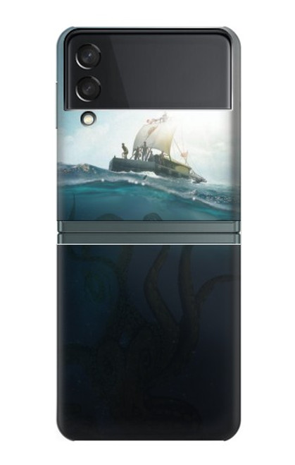 S3540 巨大なタコ Giant Octopus Samsung Galaxy Z Flip 3 5G バックケース、フリップケース・カバー