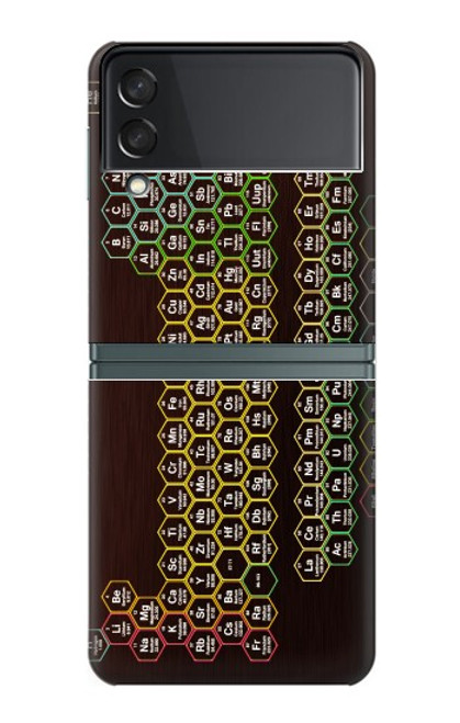S3544 ネオンハニカム周期表 Neon Honeycomb Periodic Table Samsung Galaxy Z Flip 3 5G バックケース、フリップケース・カバー