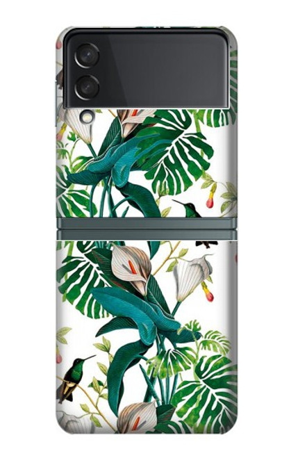 S3697 リーフライフバード Leaf Life Birds Samsung Galaxy Z Flip 3 5G バックケース、フリップケース・カバー