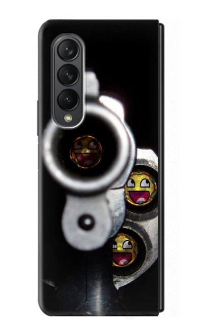 S1109 笑み 弾丸 銃 Smile Bullet Gun Samsung Galaxy Z Fold 3 5G バックケース、フリップケース・カバー