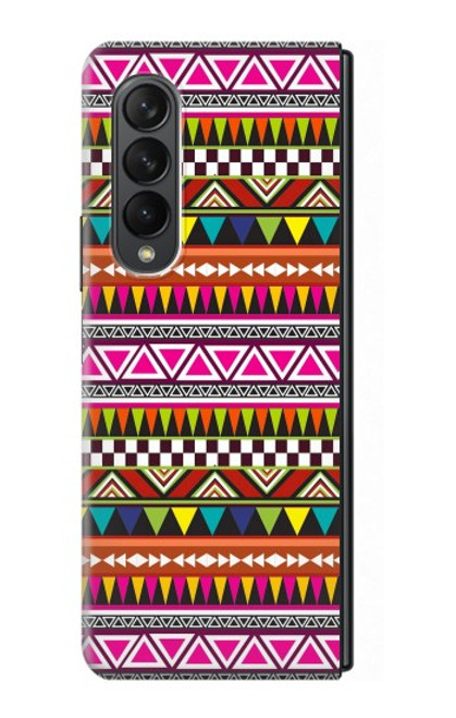 S2292 アステカ部族のパターン Aztec Tribal Pattern Samsung Galaxy Z Fold 3 5G バックケース、フリップケース・カバー