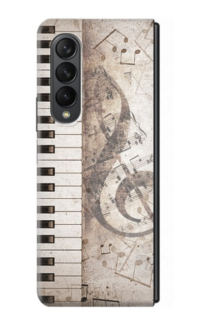 S3390 音符 Music Note Samsung Galaxy Z Fold 3 5G バックケース、フリップケース・カバー