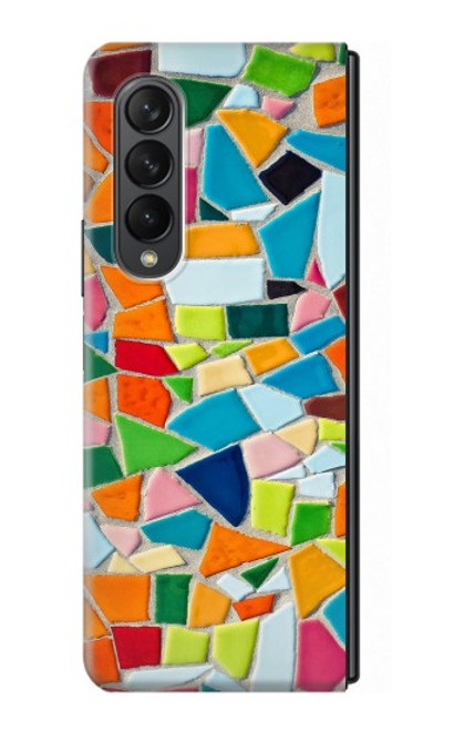 S3391 モザイクアートグラフィック Abstract Art Mosaic Tiles Graphic Samsung Galaxy Z Fold 3 5G バックケース、フリップケース・カバー