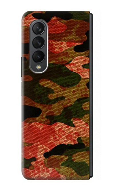 S3393 カモフラージュ 血液 Camouflage Blood Splatter Samsung Galaxy Z Fold 3 5G バックケース、フリップケース・カバー