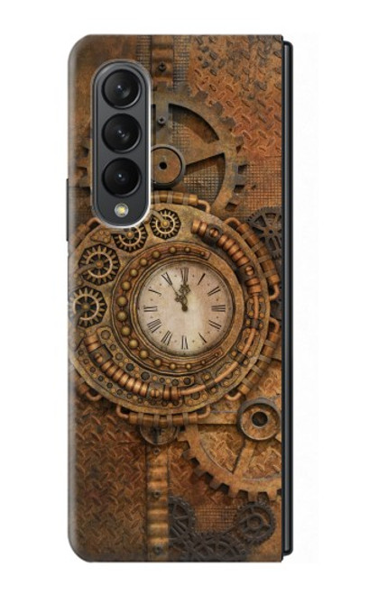 S3401 クロックギア スチームパンク Clock Gear Streampunk Samsung Galaxy Z Fold 3 5G バックケース、フリップケース・カバー