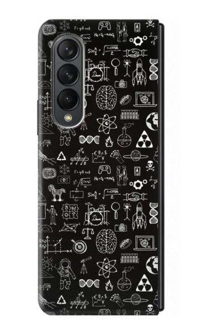 S3426 科学黒板 Blackboard Science Samsung Galaxy Z Fold 3 5G バックケース、フリップケース・カバー