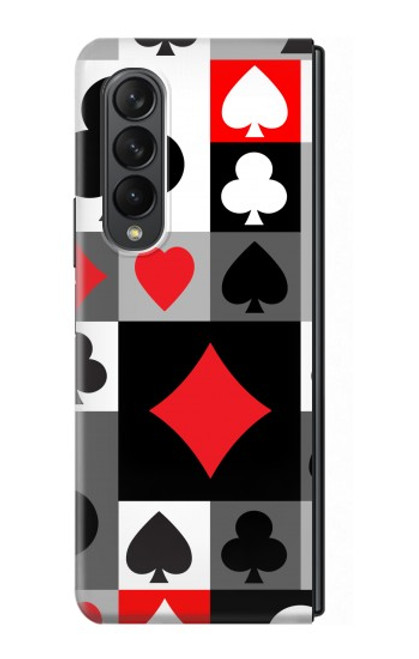 S3463 ポーカーカード Poker Card Suit Samsung Galaxy Z Fold 3 5G バックケース、フリップケース・カバー