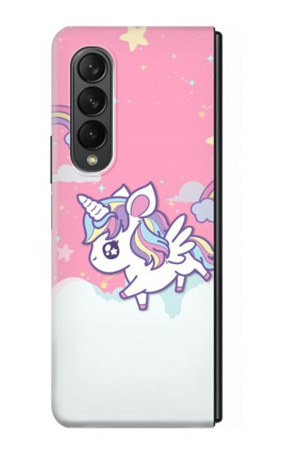 S3518 ユニコーン漫画 Unicorn Cartoon Samsung Galaxy Z Fold 3 5G バックケース、フリップケース・カバー