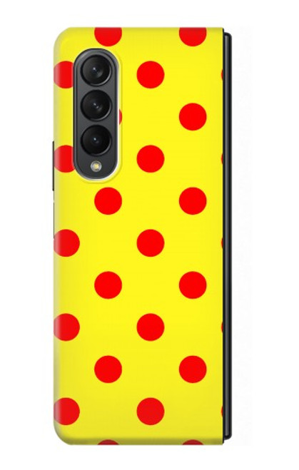 S3526 赤い水玉 Red Spot Polka Dot Samsung Galaxy Z Fold 3 5G バックケース、フリップケース・カバー
