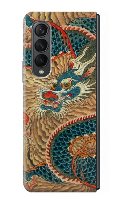 S3541 ドラゴンクラウドペインティング Dragon Cloud Painting Samsung Galaxy Z Fold 3 5G バックケース、フリップケース・カバー