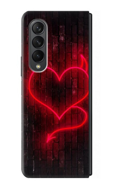 S3682 デビルハート Devil Heart Samsung Galaxy Z Fold 3 5G バックケース、フリップケース・カバー