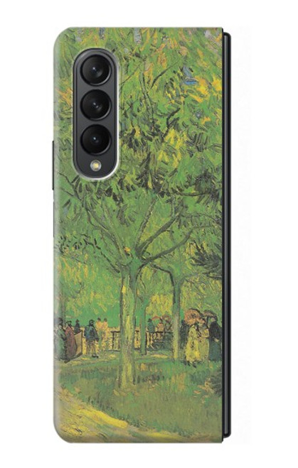 S3748 フィンセント・ファン・ゴッホ パブリックガーデンの車線 Van Gogh A Lane in a Public Garden Samsung Galaxy Z Fold 3 5G バックケース、フリップケース・カバー