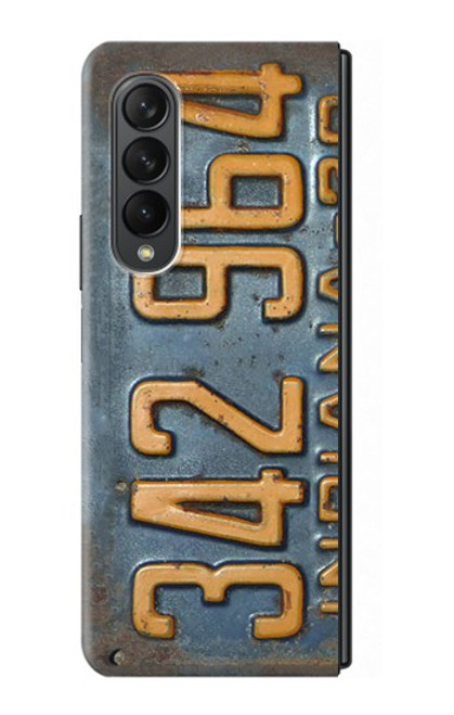 S3750 ヴィンテージ車のナンバープレート Vintage Vehicle Registration Plate Samsung Galaxy Z Fold 3 5G バックケース、フリップケース・カバー