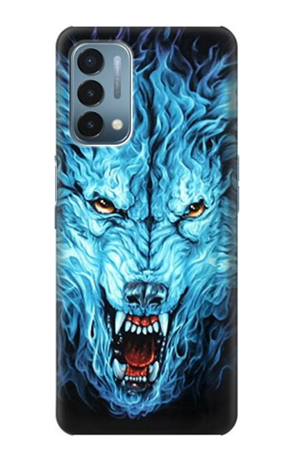S0752 青火災狼 Blue Fire Grim Wolf OnePlus Nord N200 5G バックケース、フリップケース・カバー