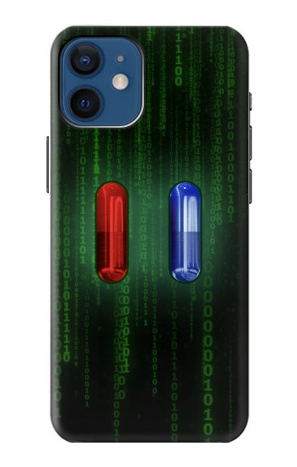 S3816 赤い丸薬青い丸薬カプセル Red Pill Blue Pill Capsule iPhone 12 mini バックケース、フリップケース・カバー
