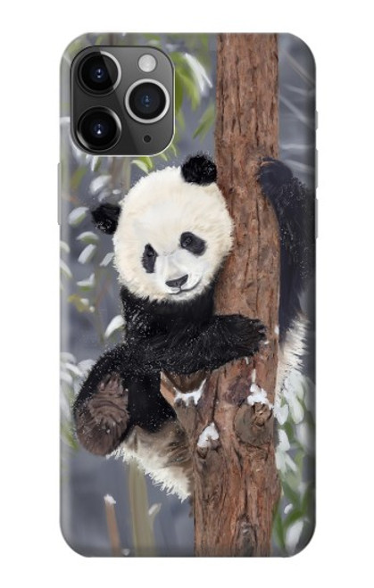 S3793 かわいい赤ちゃん雪パンダのペイント Cute Baby Panda Snow Painting iPhone 11 Pro バックケース、フリップケース・カバー