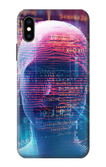 S3800 デジタル人顔 Digital Human Face iPhone X, iPhone XS バックケース、フリップケース・カバー