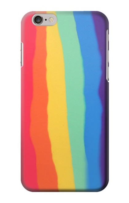 S3799 かわいい縦水彩レインボー Cute Vertical Watercolor Rainbow iPhone 6 6S バックケース、フリップケース・カバー