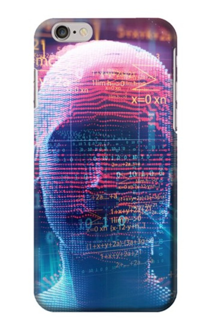 S3800 デジタル人顔 Digital Human Face iPhone 6 6S バックケース、フリップケース・カバー