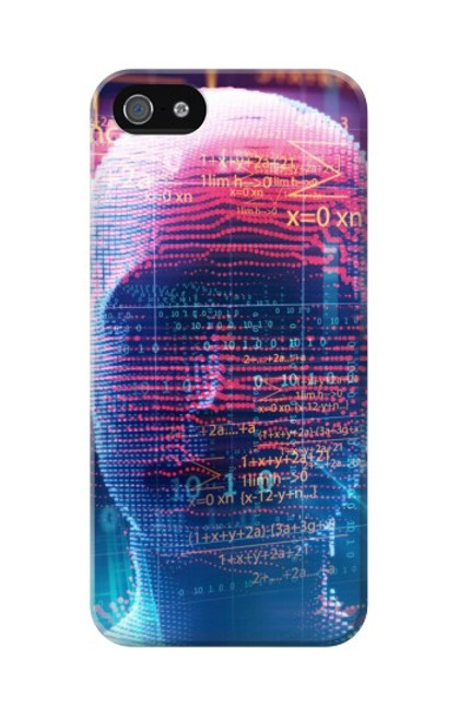 S3800 デジタル人顔 Digital Human Face iPhone 5 5S SE バックケース、フリップケース・カバー