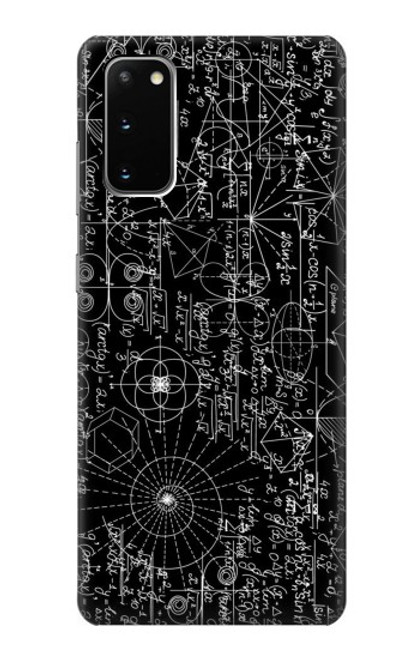 S3808 数学黒板 Mathematics Blackboard Samsung Galaxy S20 バックケース、フリップケース・カバー