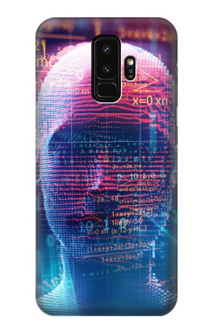 S3800 デジタル人顔 Digital Human Face Samsung Galaxy S9 Plus バックケース、フリップケース・カバー