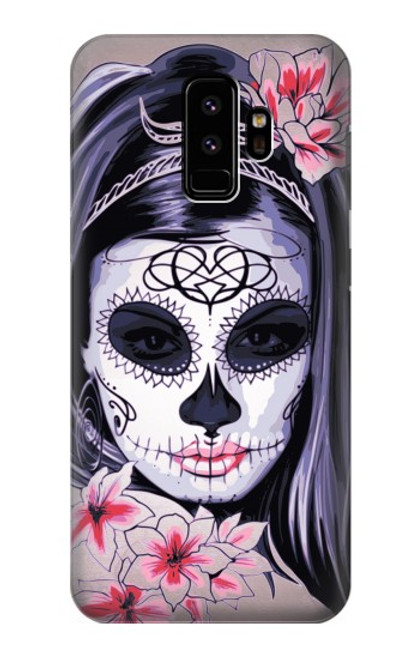 S3821 シュガースカルスチームパンクガールゴシック Sugar Skull Steam Punk Girl Gothic Samsung Galaxy S9 バックケース、フリップケース・カバー