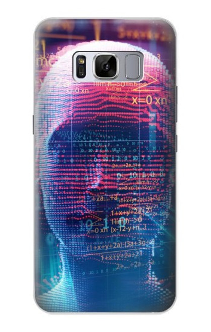 S3800 デジタル人顔 Digital Human Face Samsung Galaxy S8 Plus バックケース、フリップケース・カバー