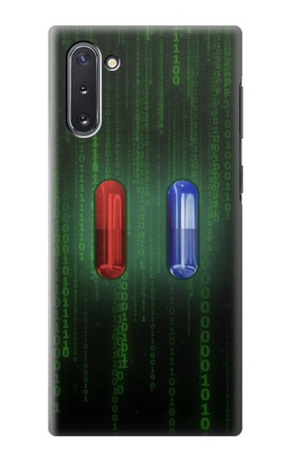 S3816 赤い丸薬青い丸薬カプセル Red Pill Blue Pill Capsule Samsung Galaxy Note 10 バックケース、フリップケース・カバー