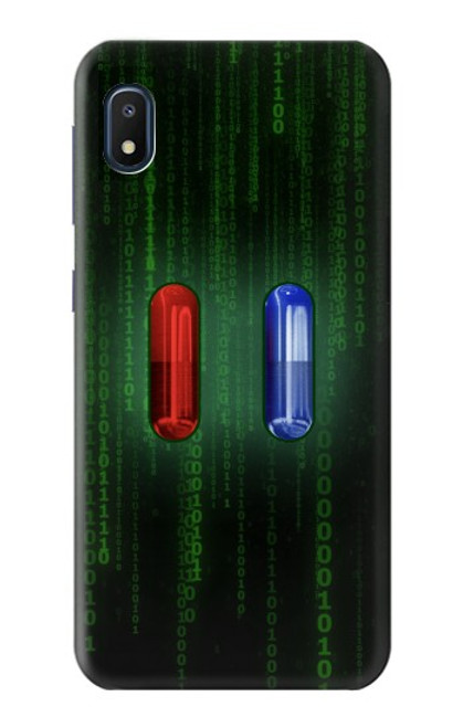 S3816 赤い丸薬青い丸薬カプセル Red Pill Blue Pill Capsule Samsung Galaxy A10e バックケース、フリップケース・カバー