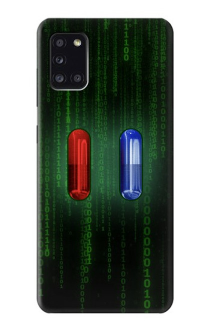 S3816 赤い丸薬青い丸薬カプセル Red Pill Blue Pill Capsule Samsung Galaxy A31 バックケース、フリップケース・カバー
