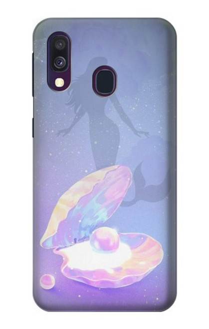 S3823 美し真珠マーメイド Beauty Pearl Mermaid Samsung Galaxy A40 バックケース、フリップケース・カバー