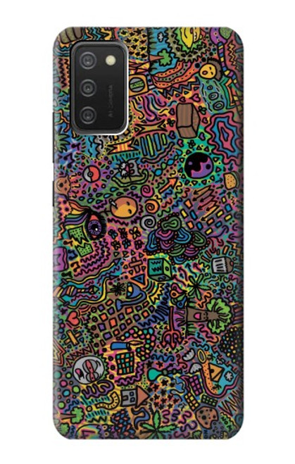 S3815 サイケデリックアート Psychedelic Art Samsung Galaxy A03S バックケース、フリップケース・カバー