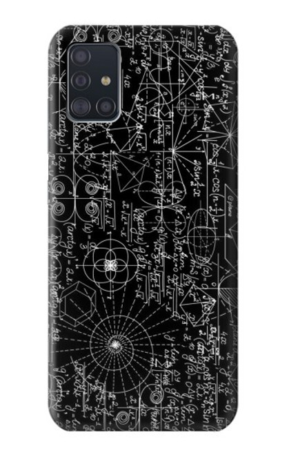 S3808 数学黒板 Mathematics Blackboard Samsung Galaxy A51 バックケース、フリップケース・カバー