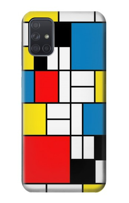 S3814 ピエトモンドリアン線画作曲 Piet Mondrian Line Art Composition Samsung Galaxy A71 バックケース、フリップケース・カバー
