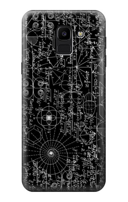 S3808 数学黒板 Mathematics Blackboard Samsung Galaxy J6 (2018) バックケース、フリップケース・カバー