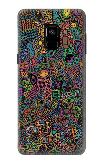 S3815 サイケデリックアート Psychedelic Art Samsung Galaxy A8 (2018) バックケース、フリップケース・カバー