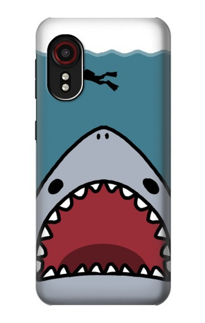 S3825 漫画のサメの海のダイビング Cartoon Shark Sea Diving Samsung Galaxy Xcover 5 バックケース、フリップケース・カバー