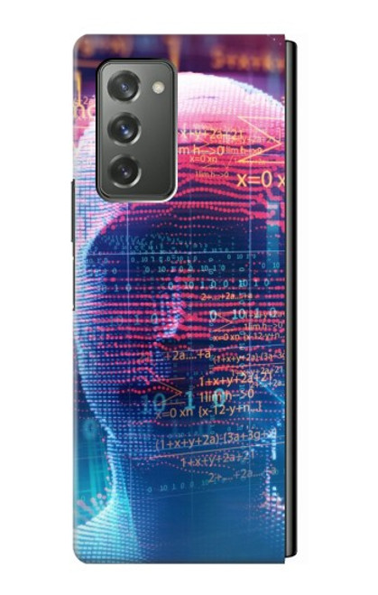 S3800 デジタル人顔 Digital Human Face Samsung Galaxy Z Fold2 5G バックケース、フリップケース・カバー