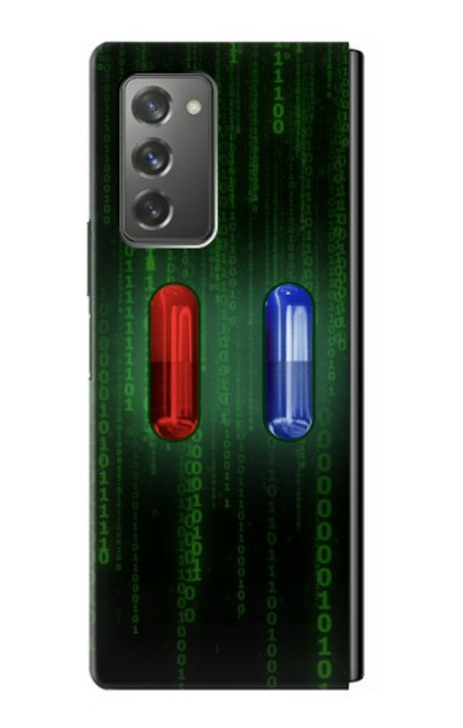S3816 赤い丸薬青い丸薬カプセル Red Pill Blue Pill Capsule Samsung Galaxy Z Fold2 5G バックケース、フリップケース・カバー