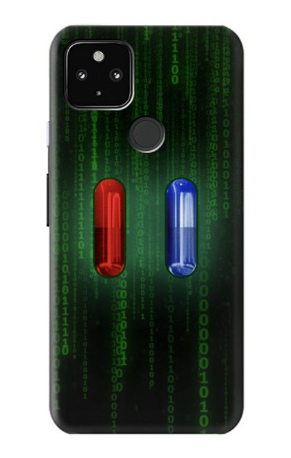 S3816 赤い丸薬青い丸薬カプセル Red Pill Blue Pill Capsule Google Pixel 4a 5G バックケース、フリップケース・カバー