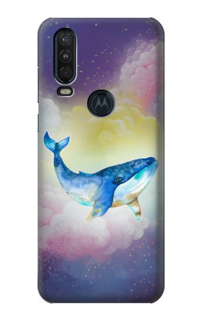 S3802 夢のクジラ パステルファンタジー Dream Whale Pastel Fantasy Motorola One Action (Moto P40 Power) バックケース、フリップケース・カバー