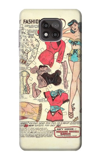 S3820 ヴィンテージ騎乗位ファッション紙人形 Vintage Cowgirl Fashion Paper Doll Motorola Moto G Power (2021) バックケース、フリップケース・カバー