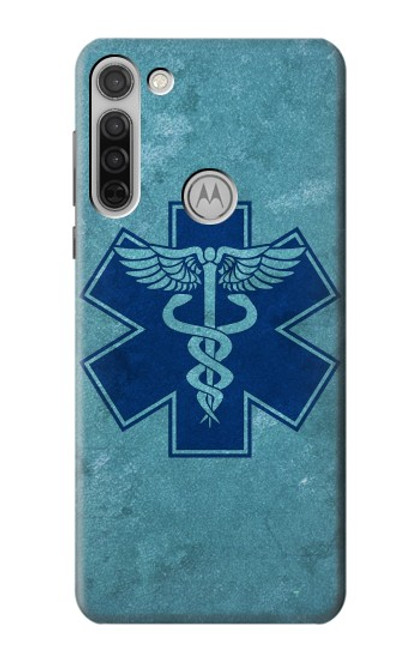 S3824 カドゥケウス医療シンボル Caduceus Medical Symbol Motorola Moto G8 バックケース、フリップケース・カバー