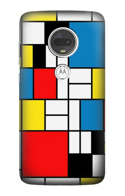 S3814 ピエトモンドリアン線画作曲 Piet Mondrian Line Art Composition Motorola Moto G7, Moto G7 Plus バックケース、フリップケース・カバー