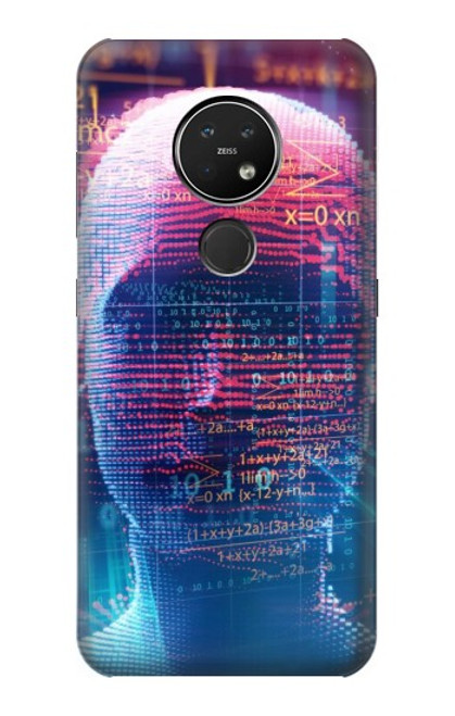S3800 デジタル人顔 Digital Human Face Nokia 7.2 バックケース、フリップケース・カバー